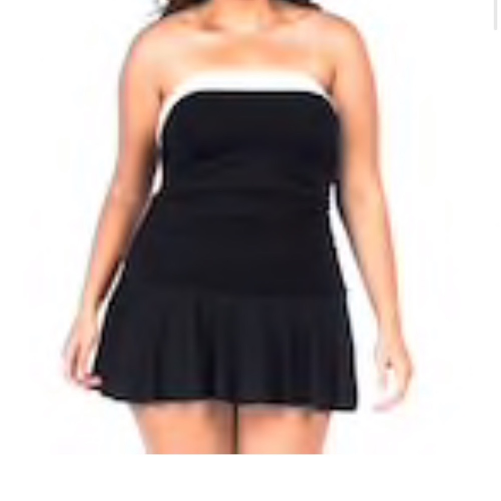 Black swim dress